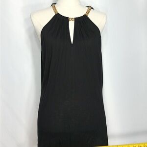 MK Elegant Black Halter Dress size L pre owned Exellent condition